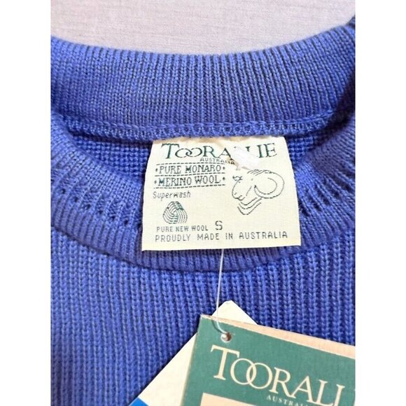 Vintage Toorallie Sweater Adult Small‎ Blue Pullover Long Sleeve Knit Mens. - Picture 3 of 9